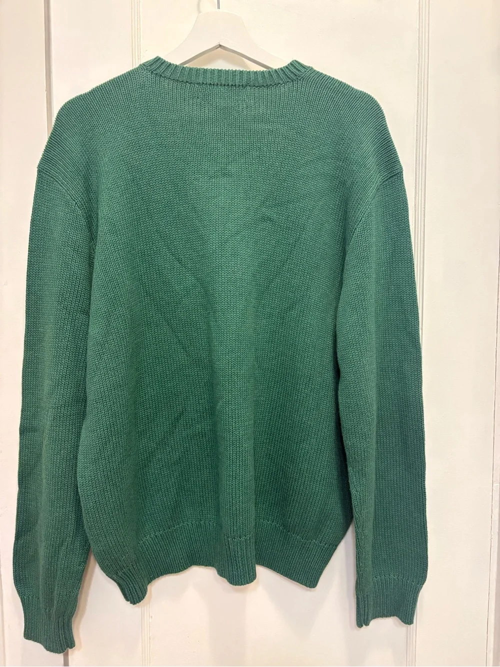 Polo by Ralph Lauren Men’s Green V-Neck Cotton Sweater
